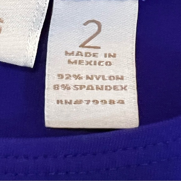Chico’s Essential Scoop Neck Top in Purple Blue size 2 Medium women’s - Picture 7 of 8